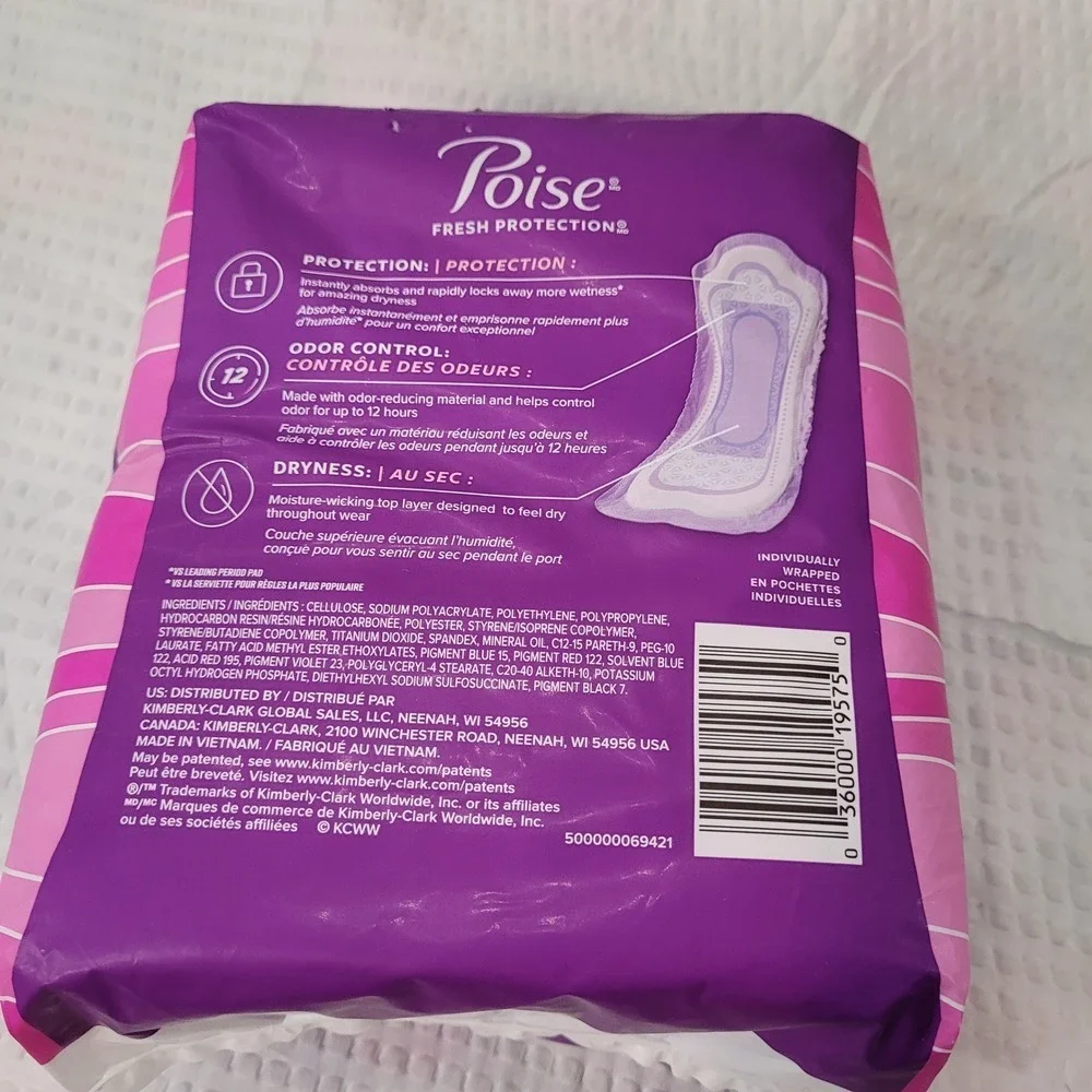 Poise Fresh Protection Incontinence Pads Moderate Long Absorbency 16 Count - Picture 3 of 6